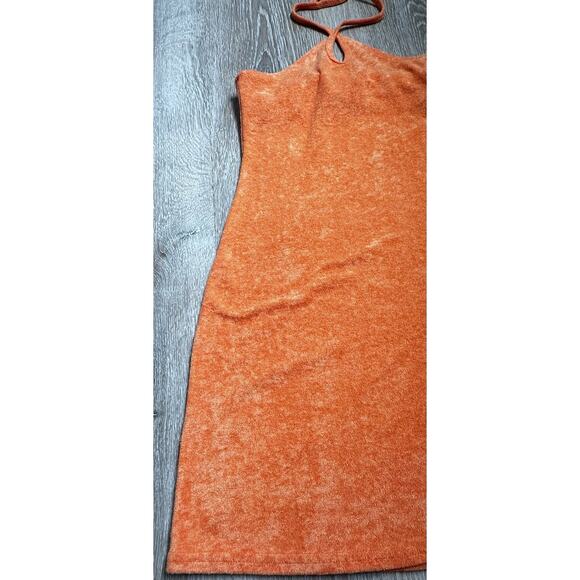 Hollister|Terry Cloth Stretch Mini Dress|Orange|NWOT|SZ XS - Picture 3 of 8